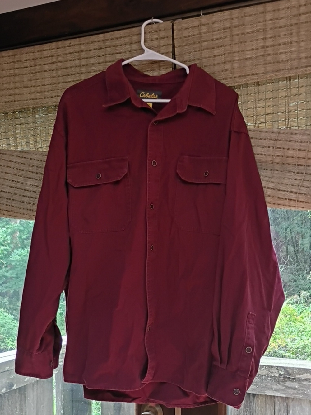 Cabela's Men's Button-Down Shirt - Deep Burgundy